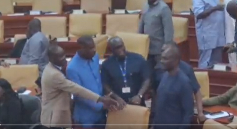 Unhappy Kennedy Agyapong rejects handshake from NPP MPs in parliament