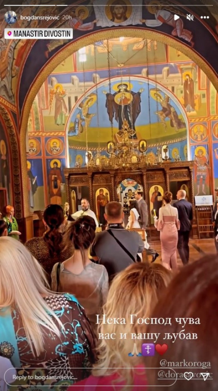 Bogdan Srejović i Jovana Ljubisavljević na venčanju