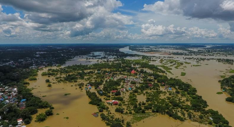 Flooding in Thailand's Ubon Ratchathani province, which borders Laos, has been exacerbated by rising water levels in the Moon and Chi rivers