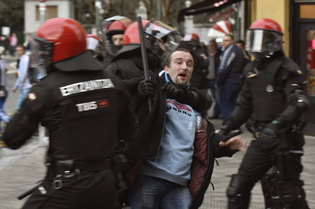 Liga Europy: Zamieszki przed meczem Athletic Bilbao - Olympique Marsylia. WIDEO
