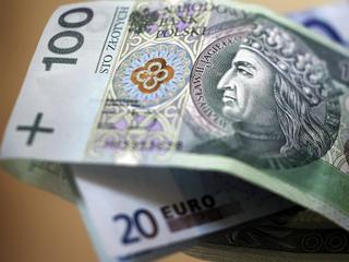 pieniądze euro złoty banknoty