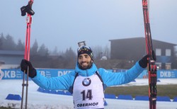 PŚ w biathlonie: Fourcade bez pudła na strzelnicy. Zwyciężył w Oberhofie
