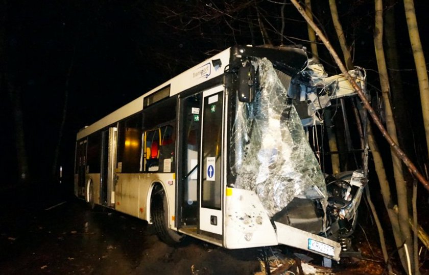 Wypadek autobusu w Zabrzu