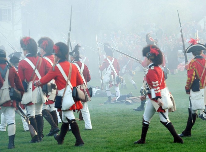 Rekonstrukcja bitwy pod Lexington z 1775 roku