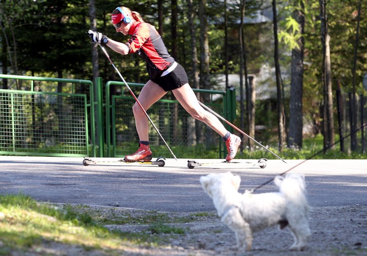 Żar leje się z nieba, a Justyna Kowalczyk wyciska siódme poty