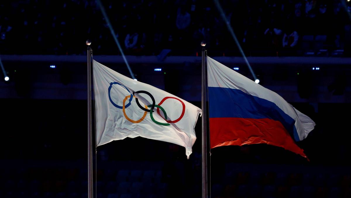 Russia and Olympic Flag File Photo