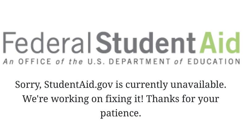 Users had trouble logging into the Federal Student Aid website on August 24.