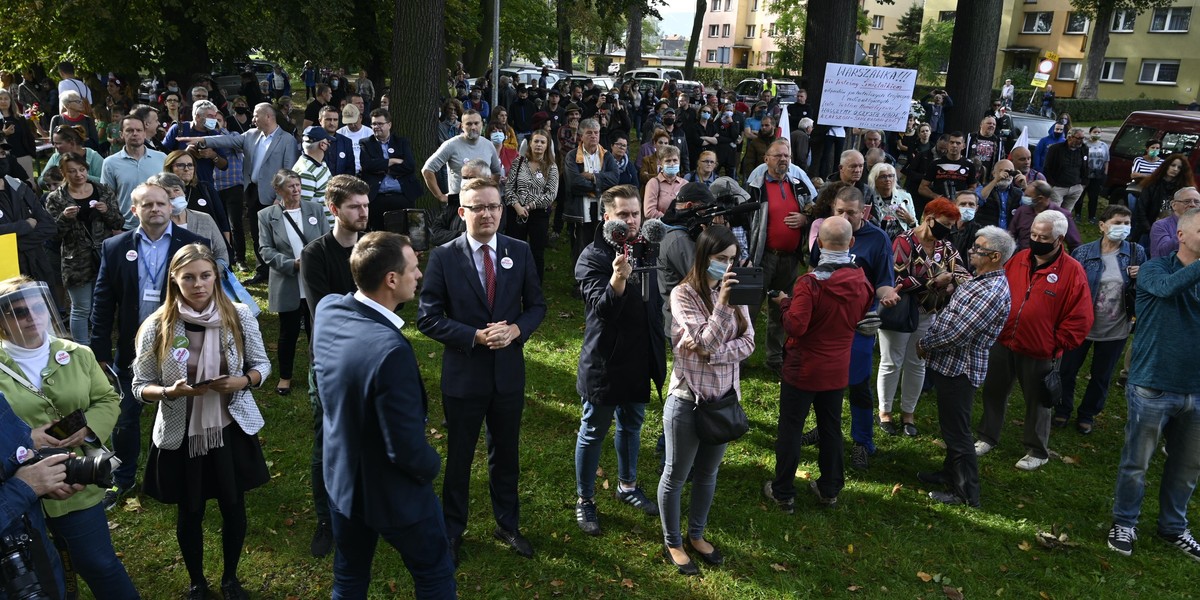 Protest przeciwko niemieckim śmieciom