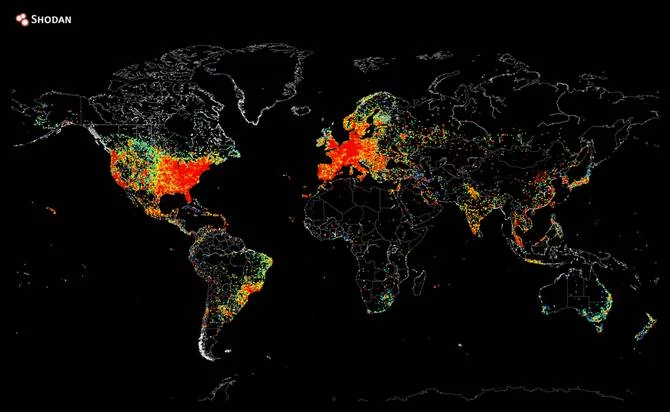 Mapa Internetu według Johna Matherly