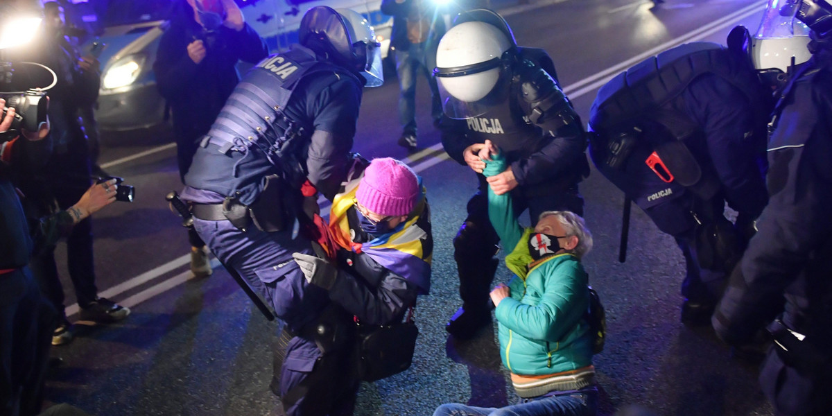 Strajk przed siedzibą Ministerstwa Edukacji Narodowej.