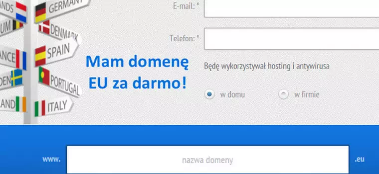 Uwaga! Rozdajemy domeny .eu za darmo!