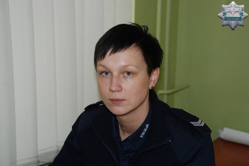 sierż. sztab. Karolina Gastoł-Zawicka z policji w Sztumie