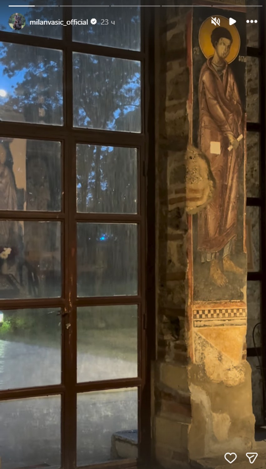 Milan Vasić u manastiru Gračanica