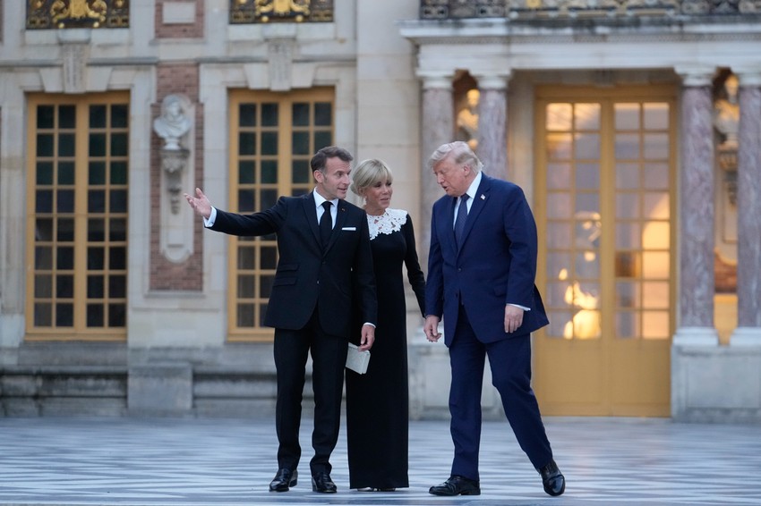 Emanuel i Brižit Makron sa Donaldom Trampom