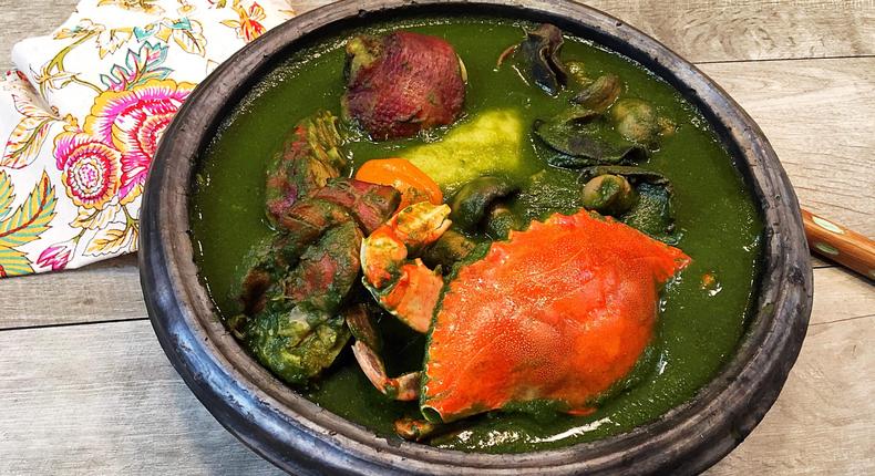 How to make Ebunuebunu (Cocoyam leaves soup)