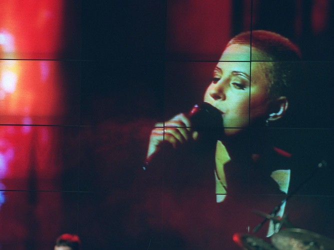 Edyta Bartosiewicz podczas gali Fryderyków'94