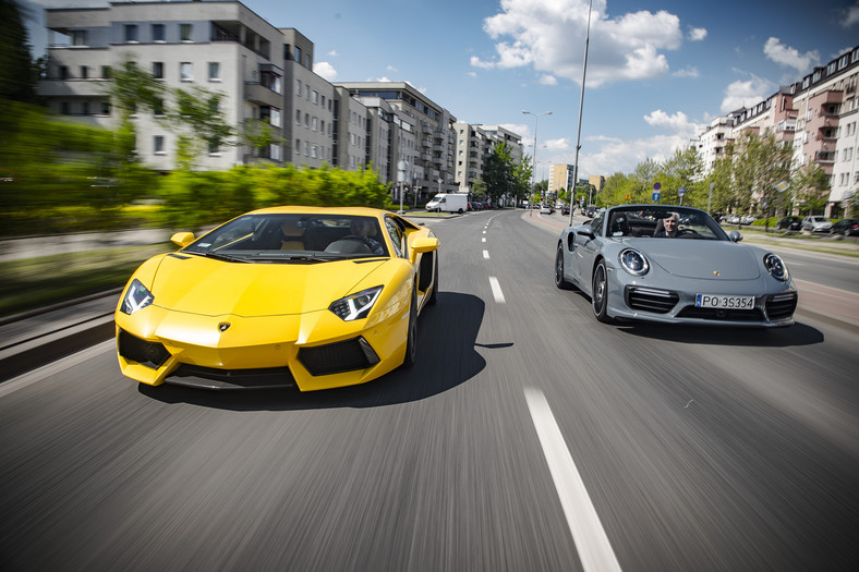 Lamborghini Aventador Coupe vs. Porsche 911 Tubo Cabrio