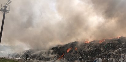 Płonie składowisko odpadów. W akcji bierze udział ponad stu strażaków