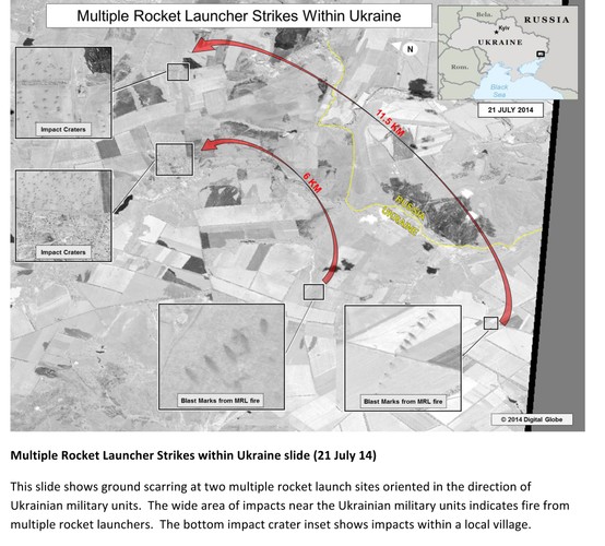 Rosjanie ostrzeliwują Ukraińców? Amerykański wywiad ujawnia zdjęcia satelitarne