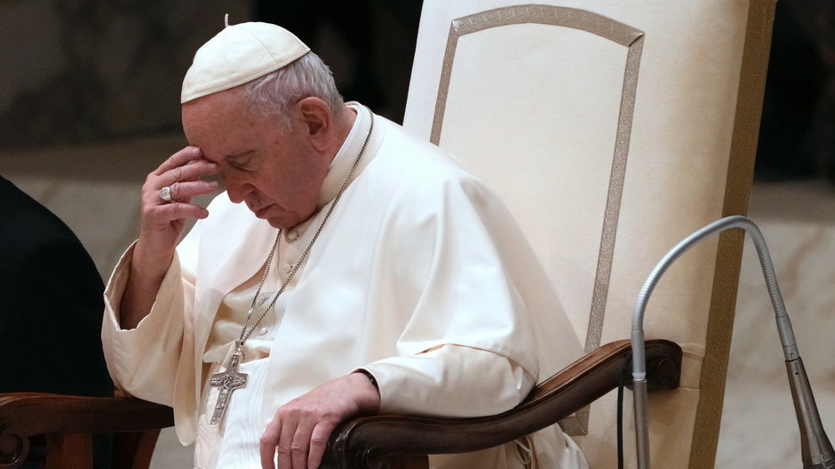 Papież Franciszek podczas audiencji generalnej, 14.12.2022
