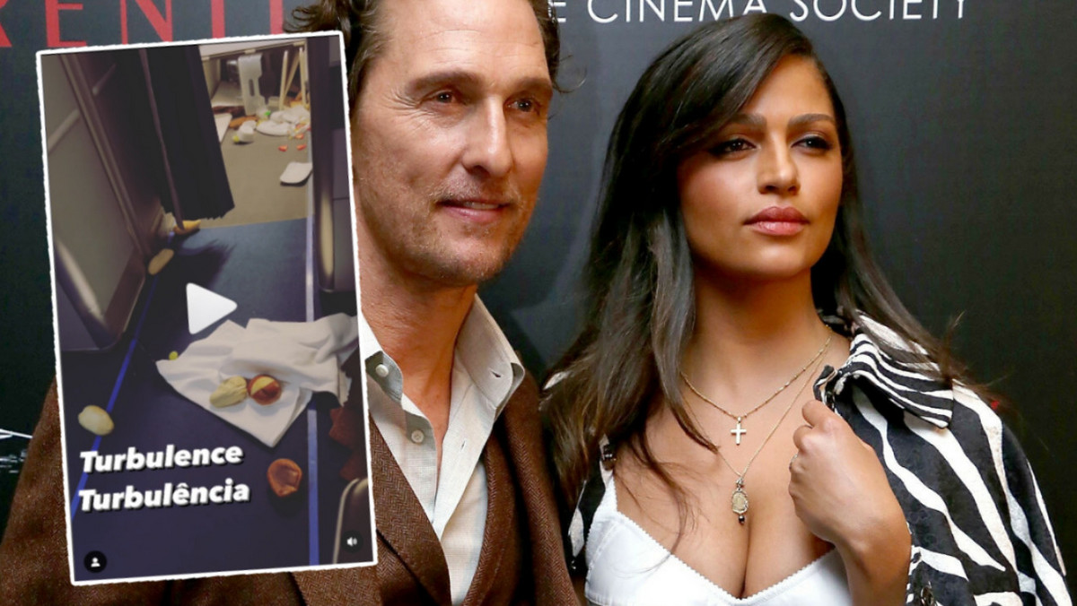  Matthew McConaughey i  jego żona na pokładzie feralnego samolotu, awaryjne lądowanie