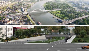 Novi srpski most i ulaz u tunel