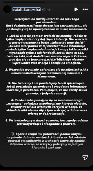 InstaStory-ն Լուկաշ Լիթևկայի գործընկերոջ պրոֆիլից