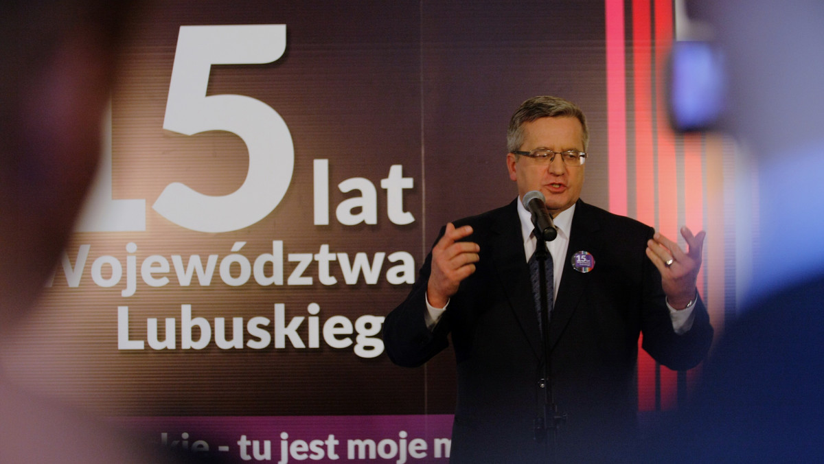 Utworzenie woj. lubuskiego przyniosło korzyść jego mieszkańcom - uznali uczestnicy obchodów 15-lecia województwa. Obecny na piątkowej uroczystości prezydent Bronisław Komorowski wskazał, że poczucie przynależności regionalnej buduje nowoczesny naród polski.