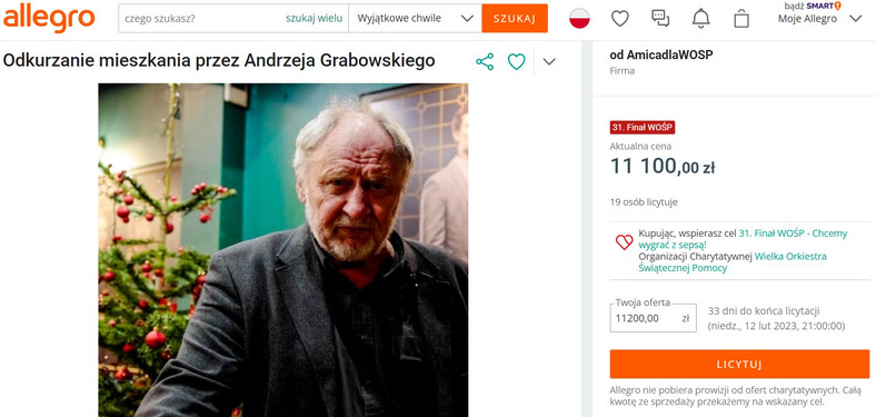 Aukcja Andrzeja Grabowskiego bije rekordy