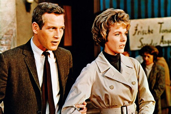 Julie Andrews jako Sarah Sherman i Paul Newman jako Prof. Michael Armstrong w filmie "Rozdarta kurtyna" (1966)