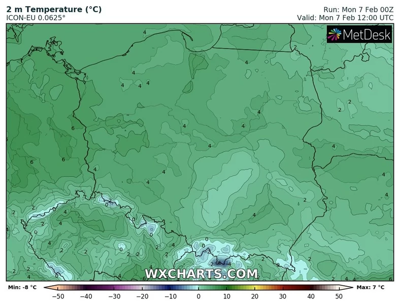 Temperatura prawie w całej Polsce będzie dodatnia