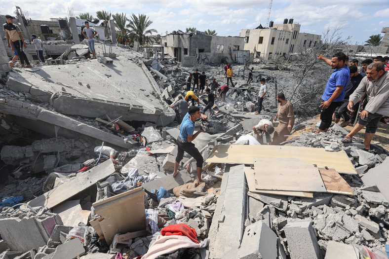 Strefa Gazy po izraelskich atakach, 18 października 2023 r.