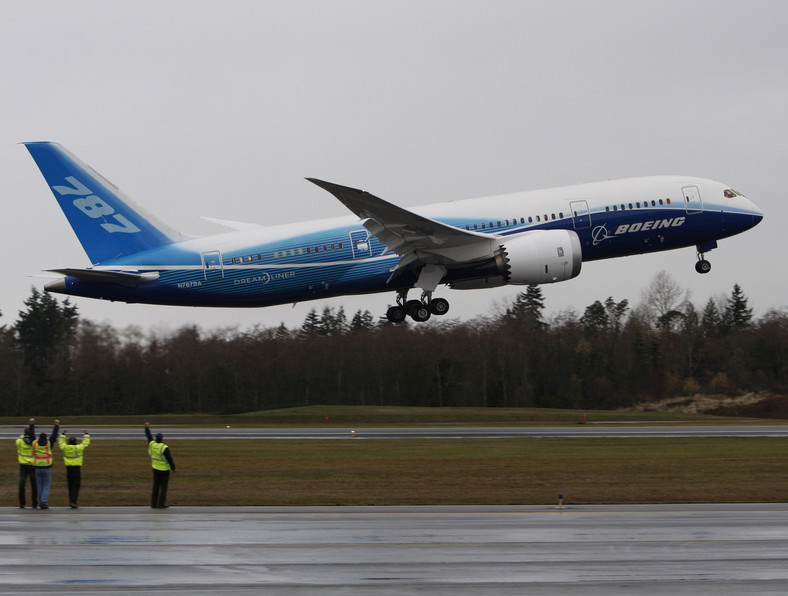 Pierwszy testowy lot Boeinga 787 Dreamliner
