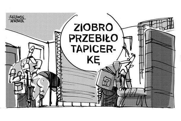 Ziobro przebilo tapicerke krzętowski