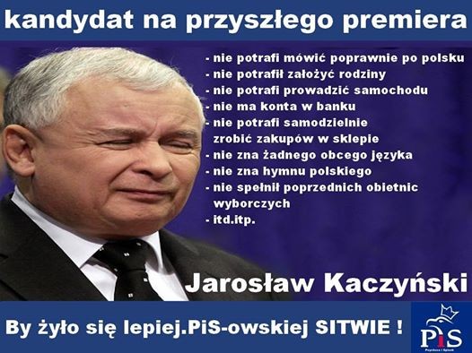 mem z Jarosławem Kaczyńskim / Nie lubię PiSu