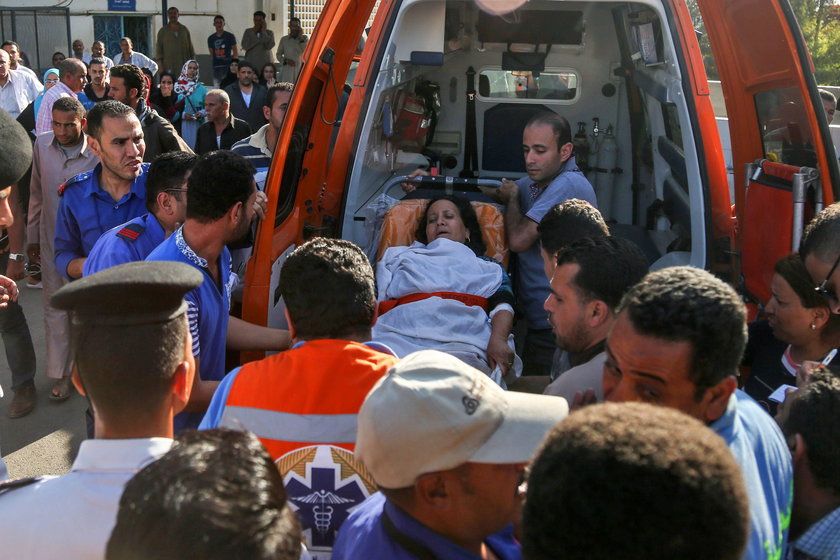 Child wounded in gunmen attack in Egypt taken to the Maghagha hospital in Minya Province