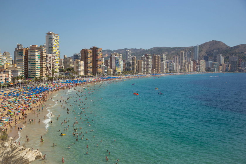 Wybrzeże Benidorm z widokiem na Alicante