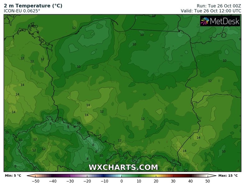 Temperatura wzrośnie maksymalnie do 15 st. C