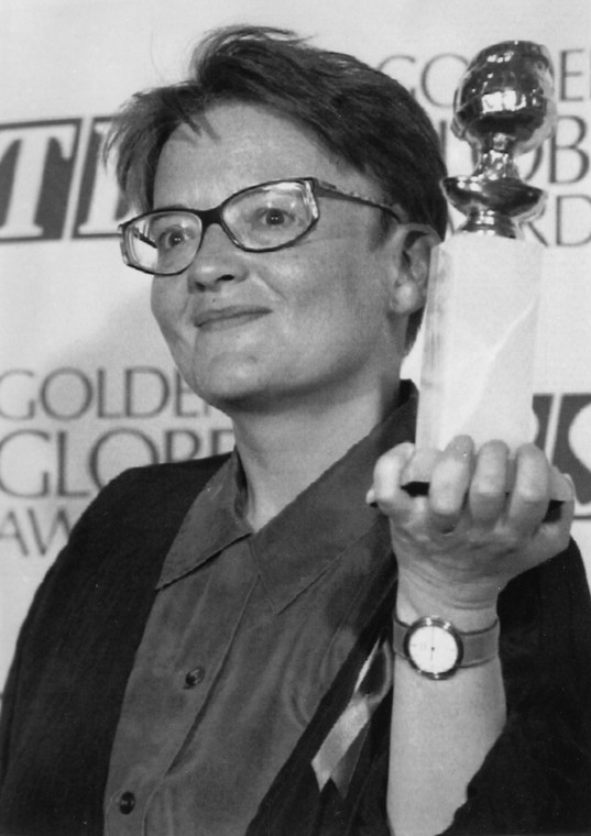 Agnieszka Holland ze Złotym Globem w 1992 r.