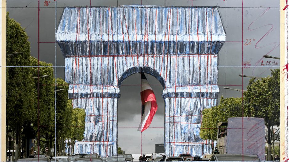 "L'Arc de Triumph, Wrapped"- projekt kolażowy z 2019 r.