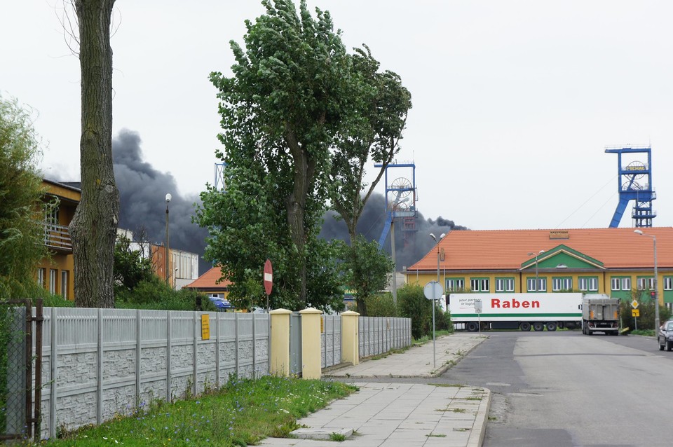 Pożar w Kopalni Soli w Kłodawie (powiat kolski, woj. wielkoplskie), fot. Daj znać