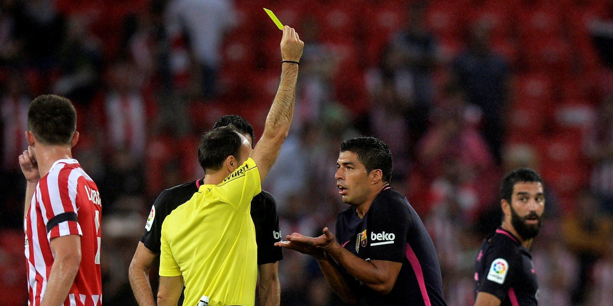 Luis Suarez zwyzywał sędziego w trakcie meczu FC Barcelony i Athleticu Bilbao