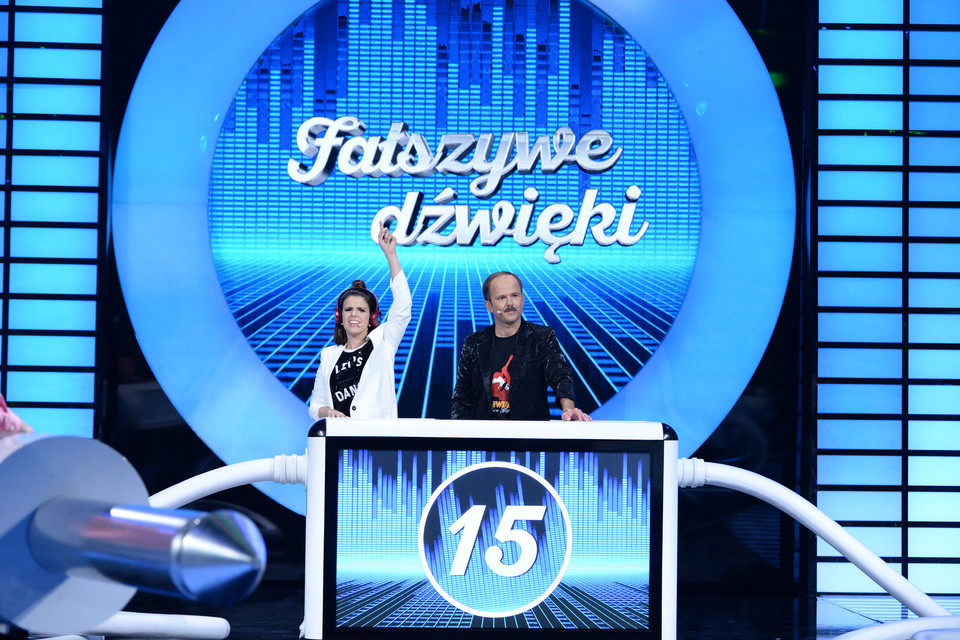 Sławomir Zapała na planie programu "Big Music Quiz"