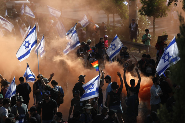 Protest po decyzji Knesetu