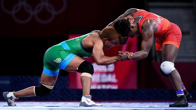 Blessing Oborodudu lost 4-1 to Tamyra Stock-Mensah from the US and settled for Silver Medal (Reuters / Piroschka Van De Wouw)