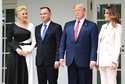 Wizyta polskiej pary prezydenckiej w USA. Na zdjęciu Agata i Andrzej Dudowie oraz Donald i Melania Trump