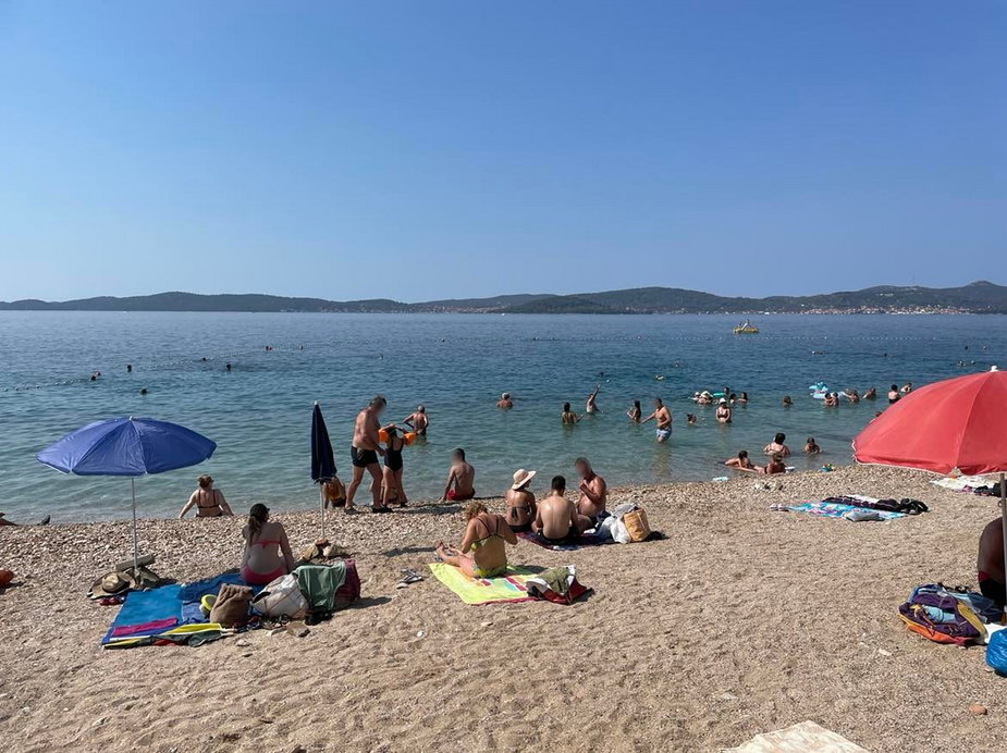 Zadar beach around 9 am
