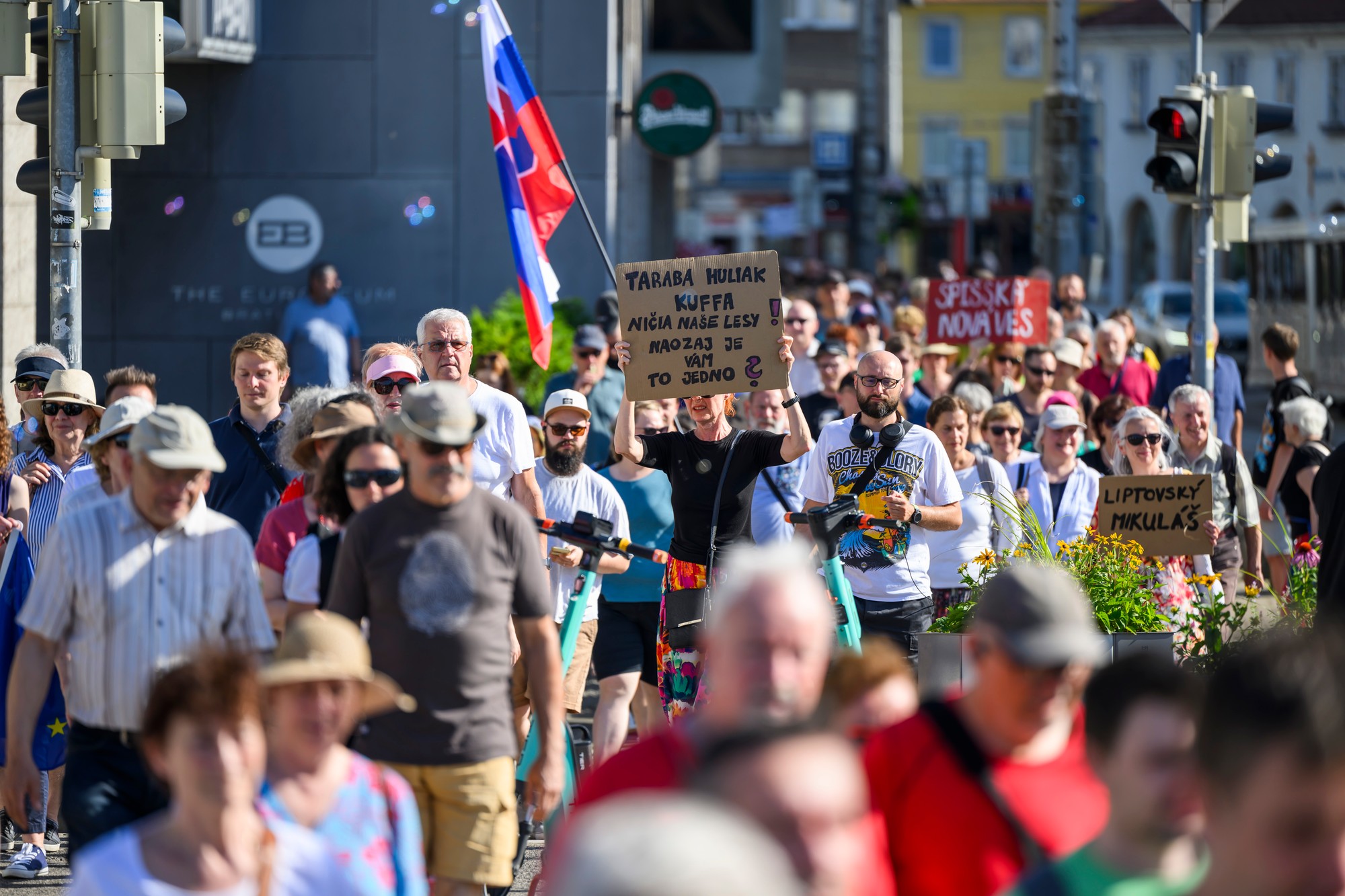 Protestný pochod Za slobodu a demokraciu Slovenska v Bratislave.