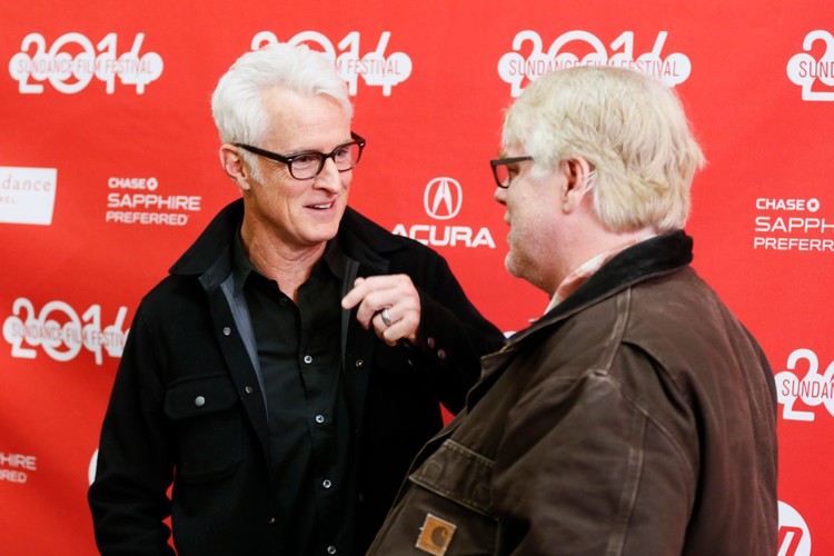John Slattery i Philip Seymour Hoffman na festiwalu Sundance