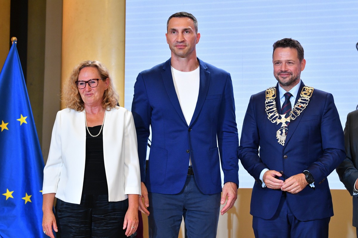 Rafał Trzaskowski, Ewa Malinowska-Grupińska, Władimir Kliczko